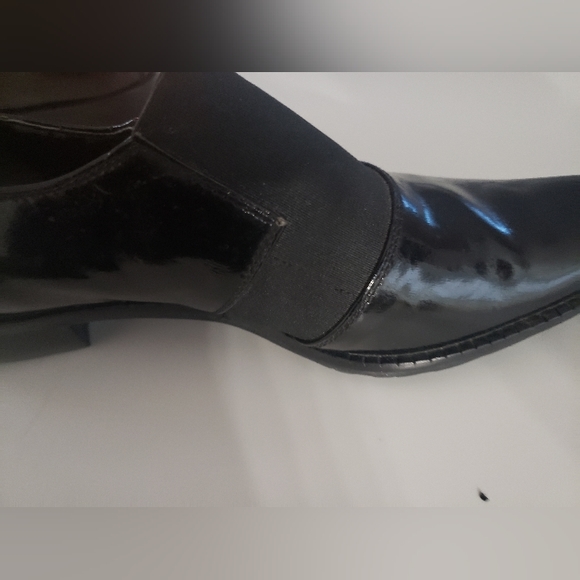 Vintage Rare Floran's women's patent Italian shoes rubber sole slip on Sz 36.5 - Picture 4 of 6